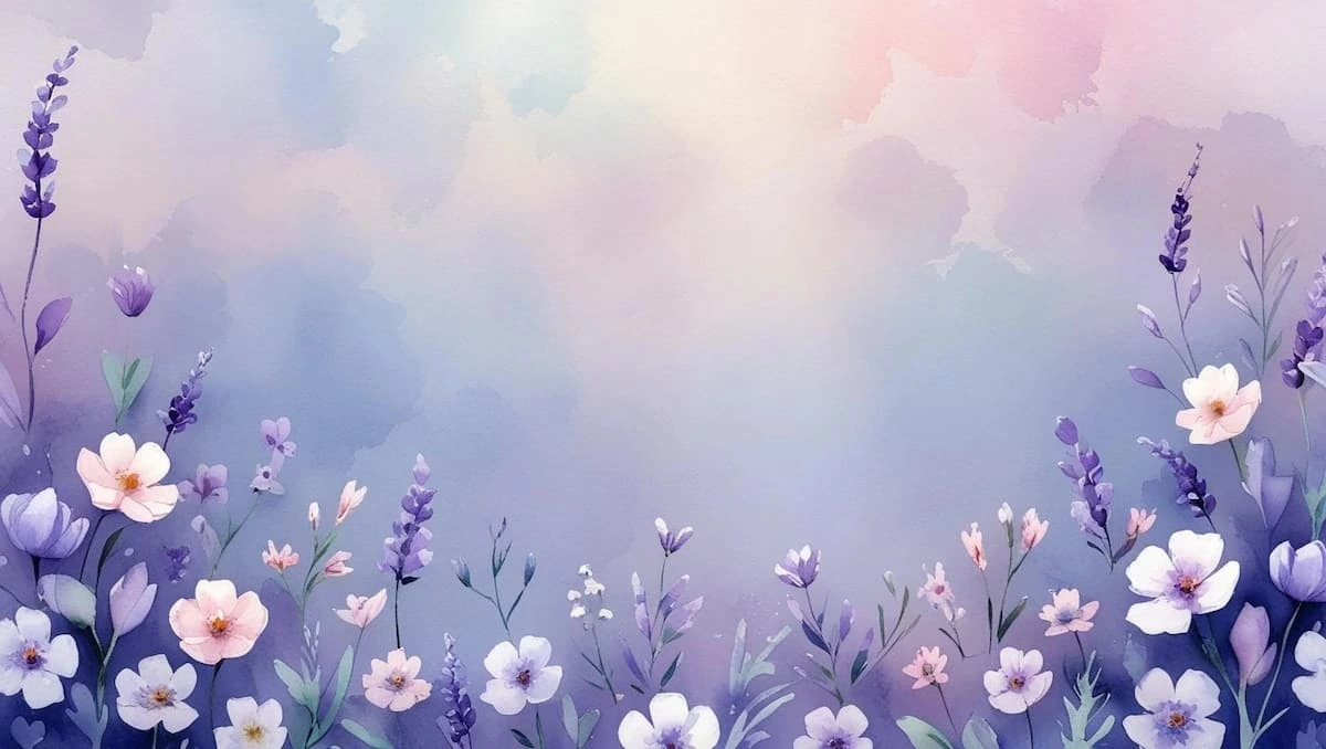 Floral footer background